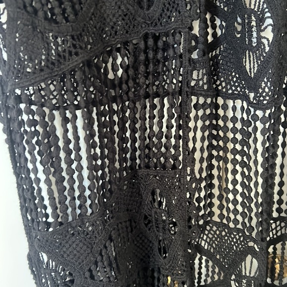 Women's Crochet Black Beach Coverup - Picture 4 of 6